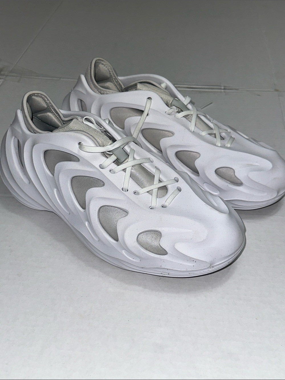 Adidas AdiFOM Q Mens Size 10 Sneakers Off White Athletic Running Walking Shoes